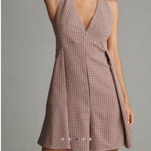 Mare Mare x Anthropologie Red and White Patterned Romper Women’s Size Small